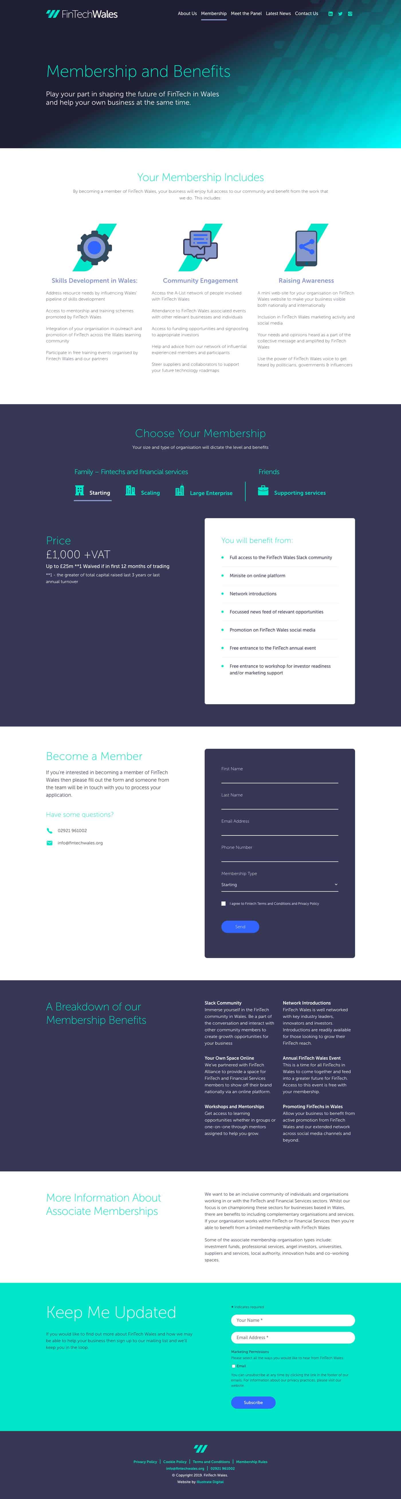 FinTech Wales Membership Options