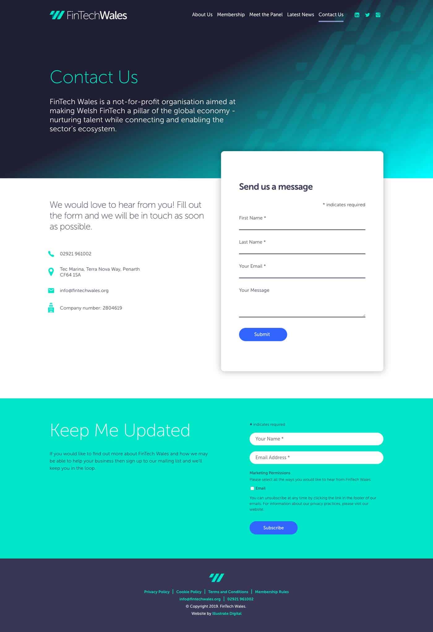 FinTech Wales Contact Page