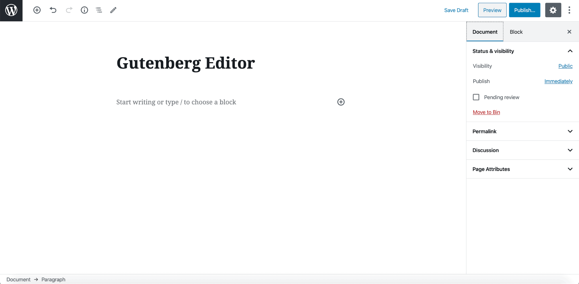 Full Screen Block Editor in WordPress 5.4