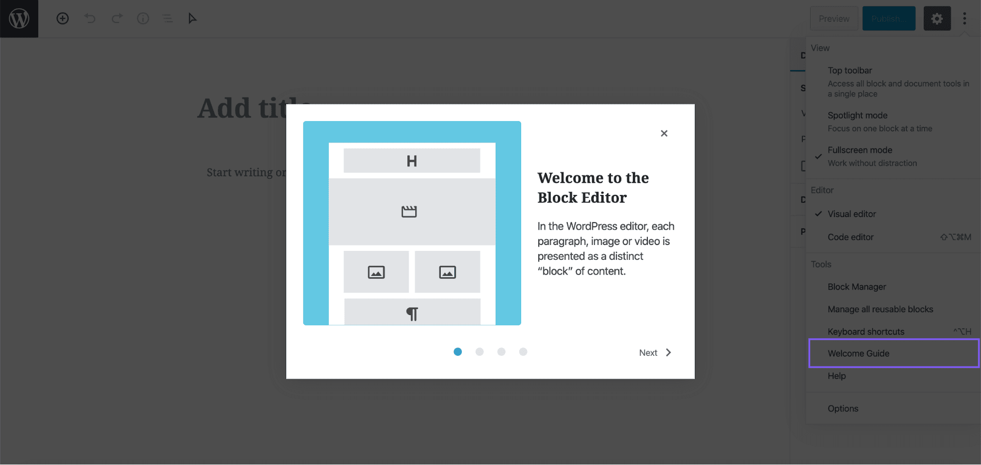 WordPress 5.4 Welcome Guide