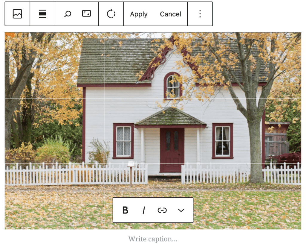 Inline image editing in WordPress Gutenberg Editor